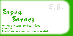 rozsa borocz business card